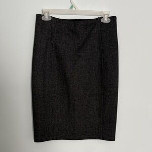 High Waisted Charcoal Pencil Skirt